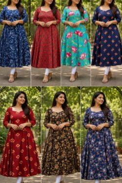 MAL COTTON ANARKALI KURTIES